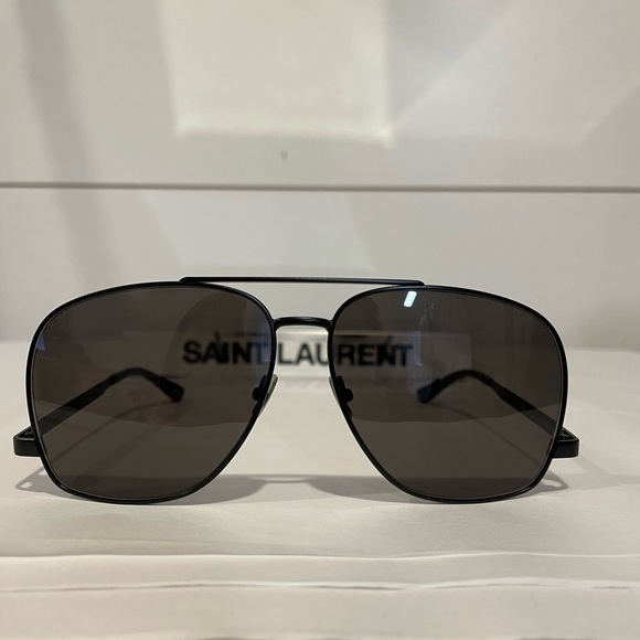 SAINT LAURENT SL 653 LEON-002 BLACK SUNGLASSES - Picture 9 of 10